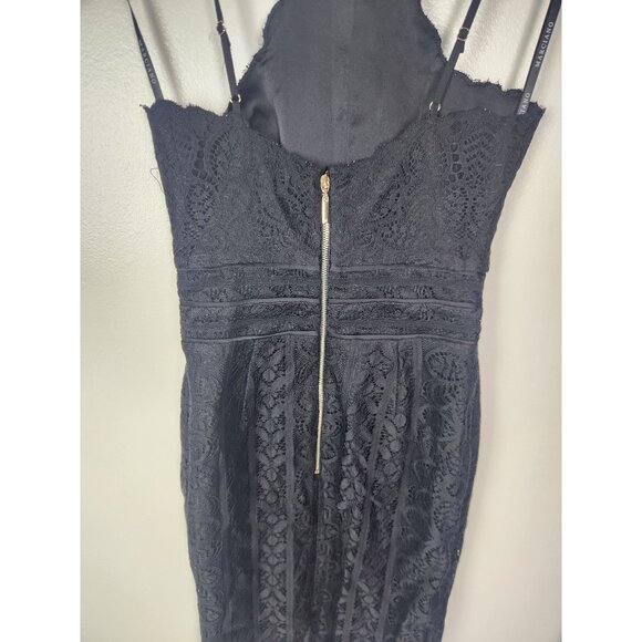 Marciano Guess Women's Sz. 2 Black Lace Midi Cocktail Dress NWT - Picture 8 of 9
